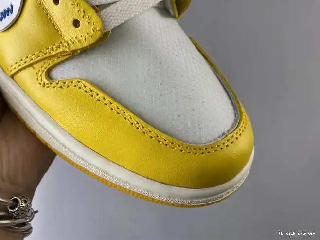 Reps TBK x Powder Air White Yellow-Cone Dark 1 NRG AQ0818-149 Off-White Jordan 0405